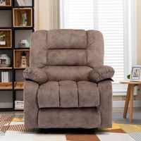 Bestier Massage Recliner Chairs with Heat and Vibration Soft Fabric Single Manual Reclining Chair...