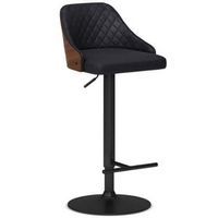 Simpli Home - Edwin Adjustable Bar Stool - Black