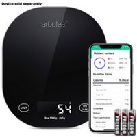 Arboleaf Smart Food Kitchen Scale with Nutritional Calculator - Black