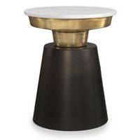 Simpli Home - Jaxine Side Table - Black, Gold