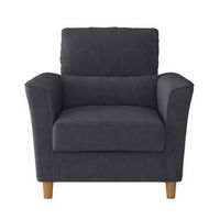 CorLiving - Georgia Upholstered Accent Chair - Dark Grey