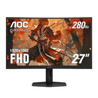 AOC - C27G4ZX 27" VA Curved FHD 240Hz Gaming Monitor - Black/Silver/Red