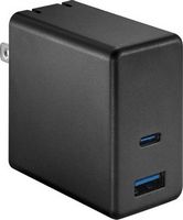 Best Buy essentials™ - 65W Dual Port USB-C and USB Wall Charger for MacBook Pro, iPad, iPhone, Ap...