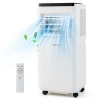 Costway 6500 BTU(10000 BTU ASHRAE) Portable Air Conditioner Cools up to 350 Sq.Ft with Fan & Dehu...
