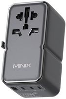 MINIX - TP170 GaN III 170W Travel Adapter with 3 USB-C & 1 USB-A Ports, Compatible with US/UK/EU/...