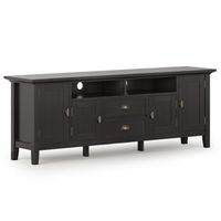 Simpli Home - Redmond SOLID WOOD 72 inch TV Media Stand in Hickory Brown For TVs up to 80 inches ...