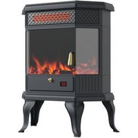 Lifesmart - 3 Element 3D Top Heater Stove with Fire Burning Crackle Sound - Black