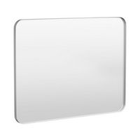 LOVMOR - 48 in. W x 36 in. H Tempered Glass Rounded Rectangle Framed Wall-Mounted Bathroom Vanity...