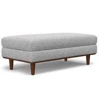 Simpli Home - Morrison Large Rectangular Ottoman - Mist Grey