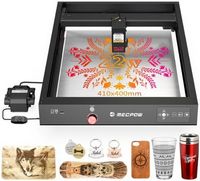 Mecpow - Laser Engraving Machine with Air Assist, 22W Laser Cutter, 0.08*0.1mm Laser Spot, 22000m...