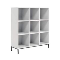 Sauder - North Avenue Organize  3 Shelf-9 Cubby Bookshelf - White Finish
