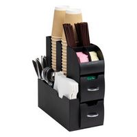Mind Reader - Cup and Condiment Station, Countertop Organizer, Coffee Bar, Kitchen, Stirrers, 5.3...