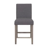 CorLiving - Laura Fabric Counter Height Barstool - Gray