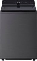 LG - 4.8 Cu. Ft. High-Efficiency Smart Top Load Washer with EasyUnload - Platinum Black