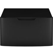 GE - 16” Laundry Pedestal with Storage Drawer for Select Washers and Dryers - Carbon Graphite