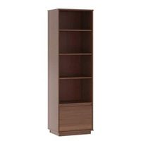 Linon Home D&#233;cor - Millett 1-Drawer Mid-Century Bookcase - Walnut