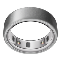 Oura Ring 4 - Smart Ring - Size Before You Buy with Oura Ring 4 Sizing Kit - Size 9 - Brushed Silver