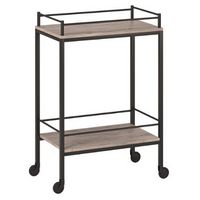 Camden&Wells - Barnes Bar Cart - Antiqued Gray Oak
