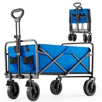 Bestier - CollapsibleWagon Cart ,330 lbs Quantity Portable Utility Wagon with Adjustable Handbar ...