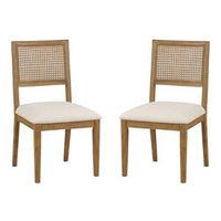 OSP Home Furnishings - Alaina Cane Back Dining Chair 2-PK - Linen