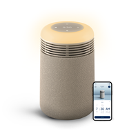 Blueair - Smart Mini Restful Air Purifier with Sunrise Clock, for Bedrooms up to 607 sq ft - Beige