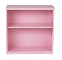 OSP Home Furnishings - Metal Bookcase - Pink