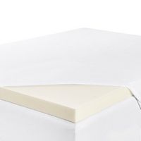 Serta - 3-inch Align & Revive Memory Foam Mattress Topper Queen - off-white