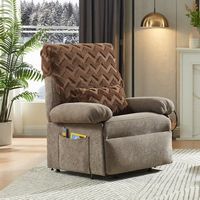 Bestier - Triple Motor Power Lift Recliner Chair with Removable Cover Lumbar Pillow and Side Pock...