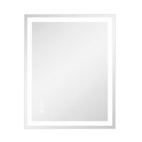LOVMOR - 24 x 30 Inches Tempered Glass LED Bathroom Mirror with Anti-Fog &amp; 3-Color Dimmable Light...