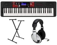 Casio - CT-S1000V Premium Pack with 61 Key Keyboard, Stand, AC Adapter, and Headphones - Black