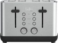 bella PRO - 4-Slice Toaster with Extra Wide Slots - Stainless Steel