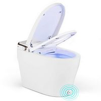 Costway - Smart Toilet Elongated Bidet Toilet with Adjustable Heated Seat &amp; Dryer Night Light - W...