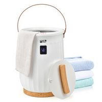 Costway - 20L Bathroom Towel Heater Bucket with Fragrance Holder & LCD Display - White