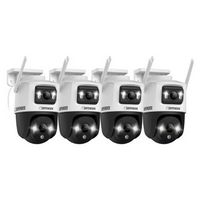 Defender - AI POWERED Guard Pro 3K PLUS Dual Lens PTZ Wi-Fi 6 Plug-in Security Camera - 4 Pack - ...