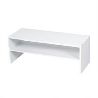 Costway - 3 PCS Stackable Shoe Rack 31-Inch Horizontal Organizer 2-tier StorageShelf - White
