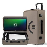 POGA - LUX PlayStation 5 Premium Portable Console Travel Case w/ Trolley and 24&quot; AOC Gaming Monit...