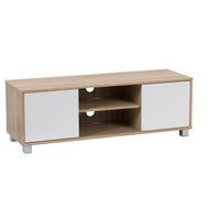 Hollywood Wood Grain TV Stand with Doors for Most TVs up to 55"