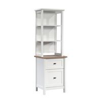 Sauder - Cottage Road  Storage Tower Cabinet w/File Drawers - White