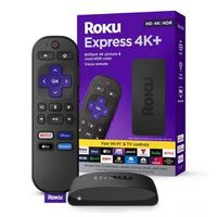 Express 4K+ | Streaming Player HD/4K/HDR with Roku Voice Remote with TV Controls, includes Premiu...