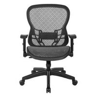 OSP Home Furnishings - Professional R2 SpaceGrid Back Manager’s Chair with Adjustable Lumbar Supp...