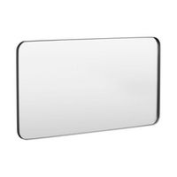 LOVMOR - 55 in. W x 30 in. H Tempered Glass Rounded Rectangle Framed Wall-Mounted Bathroom Vanity...