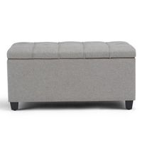 Simpli Home - Sienna Storage Ottoman Bench - Dove Gray