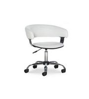 Linon Home Décor - Simken Faux Leather Gas Lift Desk Chair - White