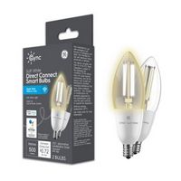 Cync - Smart LED Decorative Light Bulb Small Base (2-Pack) - Soft - White