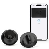 Level - Lock+ Smart Lock Bluetooth Replacement Deadbolt with Apple HomeKey/App/Key - Matte Black