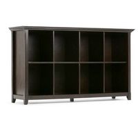 Simpli Home - Amherst 8 Cube Storage Sofa Table - Hickory Brown