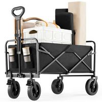 Bestier - CollapsibleWagon Cart ,330 lbs Quantity Portable Utility Wagon with Adjustable Handbar ...