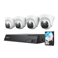 Reolink - 8-Channel, 4 - Dome Camera Indoor/Outdoor 4K+ 12MP PoE 2TB NVR Security Surveillance Sy...