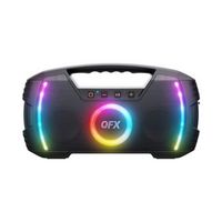 QFX - BT-ZX35 Portable Rechargeable Bluetooth Speaker with LED Multi-Color Party Lights - Black