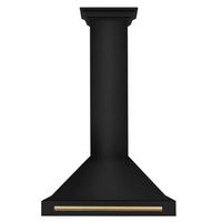 ZLINE - 30 inches - Convertible & Externally Vented - Wall Range Hood - Black stainless steel